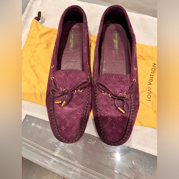 Pre-Owned Louis Vuitton purple Suede Loafers - Picture 3 of 8
